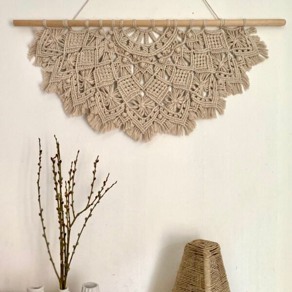 Macrame Half-mandala zidna dekoracija