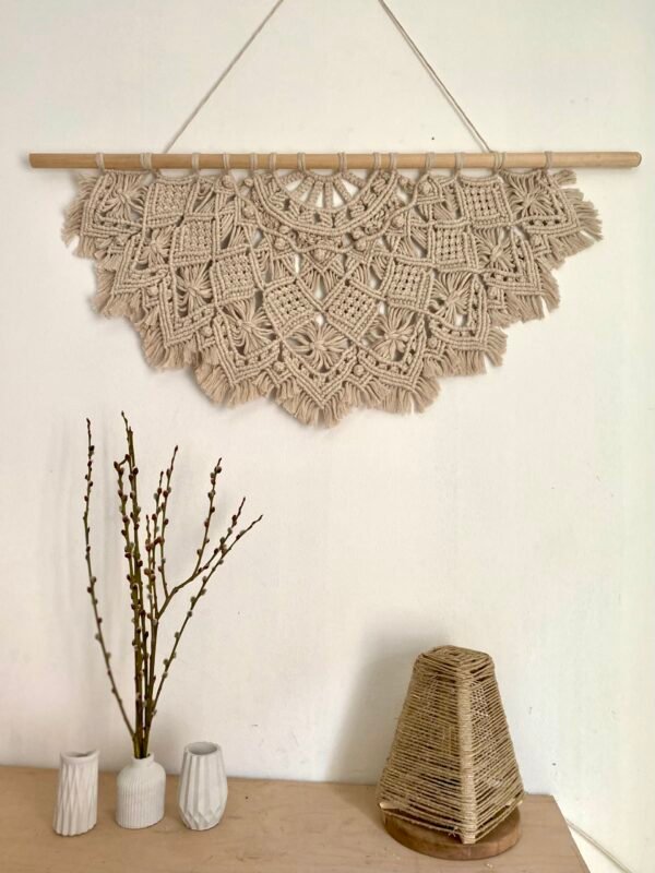 Macrame Half-mandala zidna dekoracija
