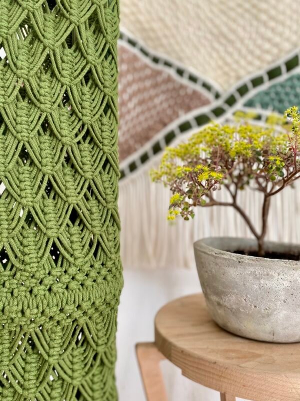 Macrame Maslinasta Lampa - Image 2