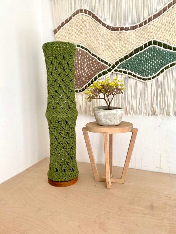 Macrame Maslinasta Lampa