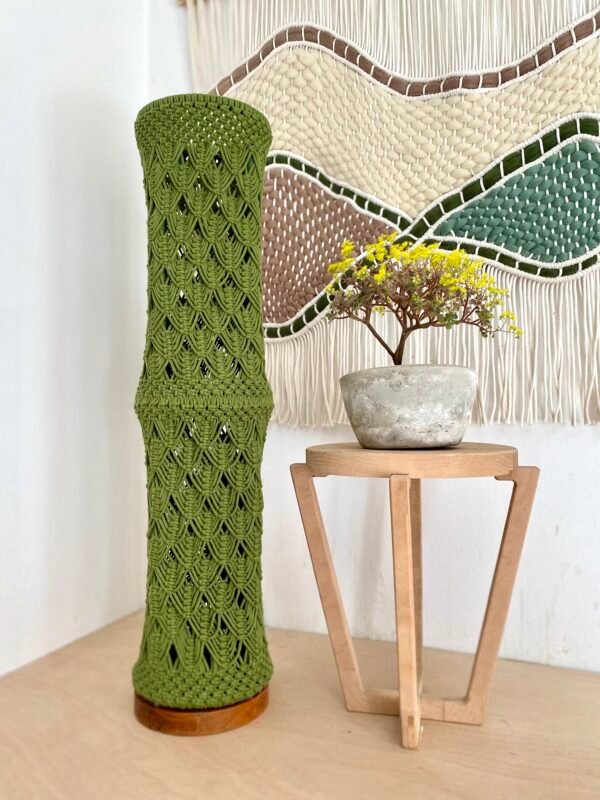 Macrame Maslinasta Lampa - Image 4