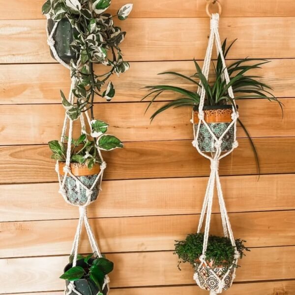 Macrame Triple Plant Hanger